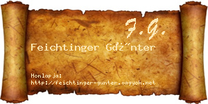 Feichtinger Günter névjegykártya